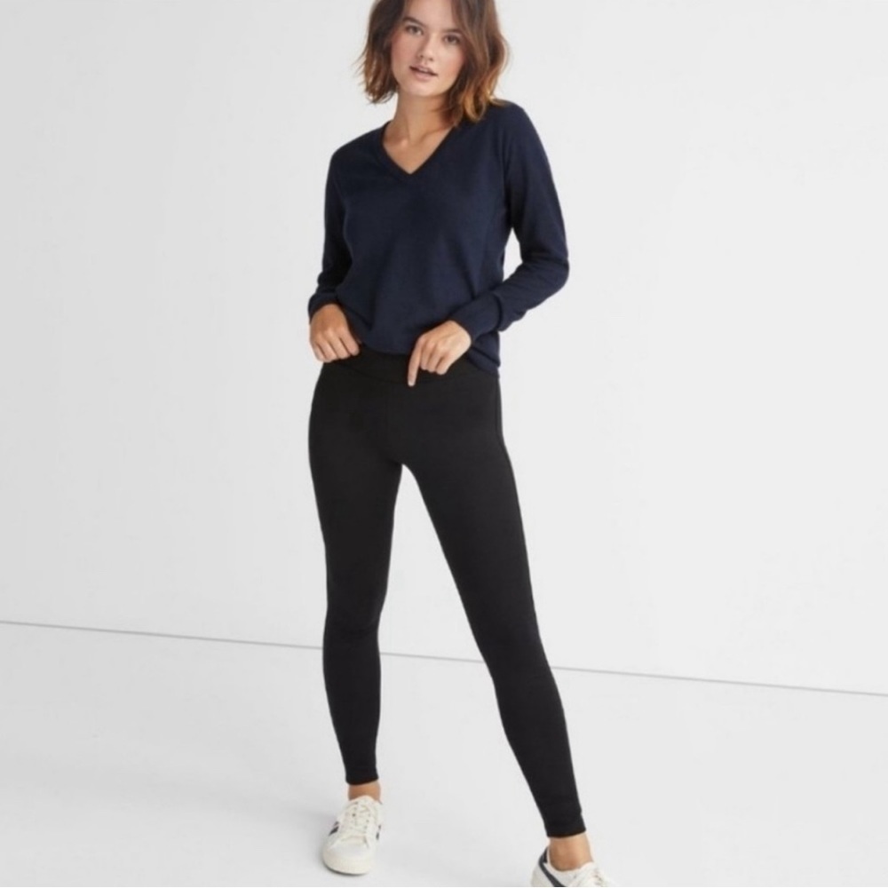 American Giant Black Ponte Pull-On Basic Legging … - image 2